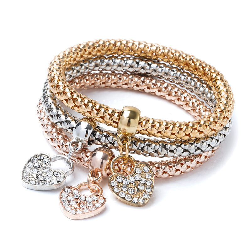 Diamond-embedded Love Pendant Bracelet For Women Limorista