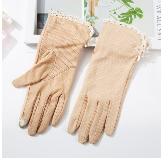 Thin Non-slip Breathable Touch Screen Cotton Short Gloves Limorista