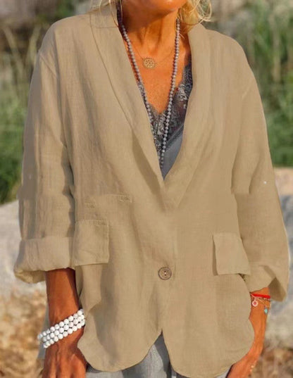Cotton And Linen Casual Jacket Limorista