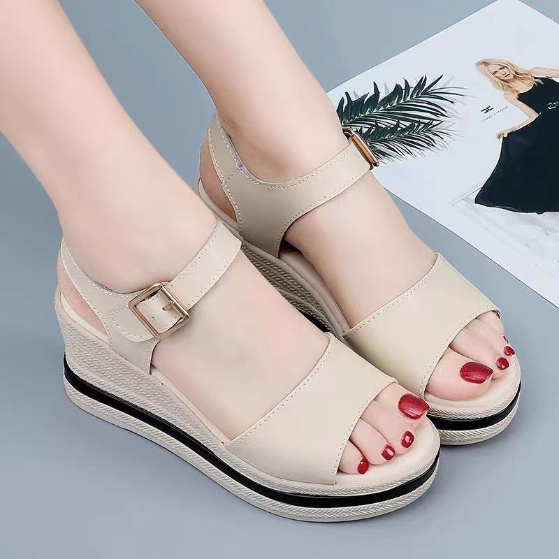 High-rise Sandals With Muffin Bottom Limorista