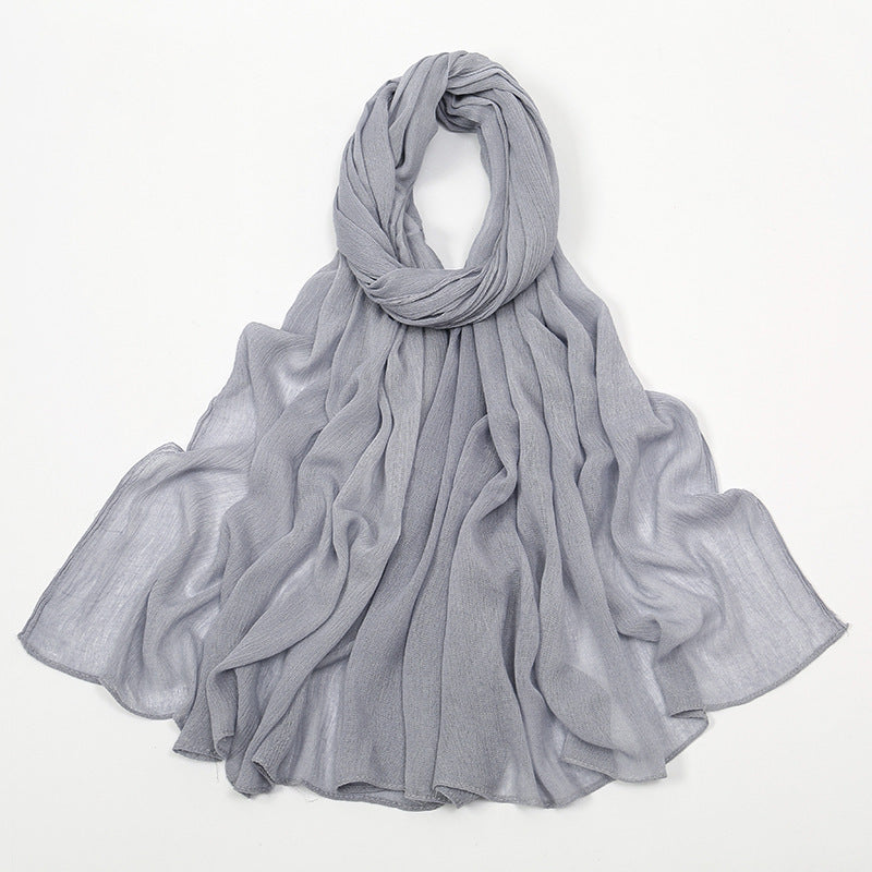 Curling Rayon Wrinkle Scarf Women&