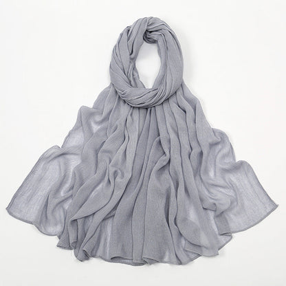 Curling Rayon Wrinkle Scarf Women&