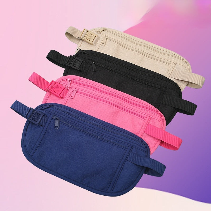 Invisible Thin Passport Burglar-proof Next To The Skin Waist Bag Limorista