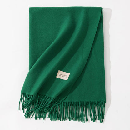 Pure Color Artificial Cashmere Scarf Women&