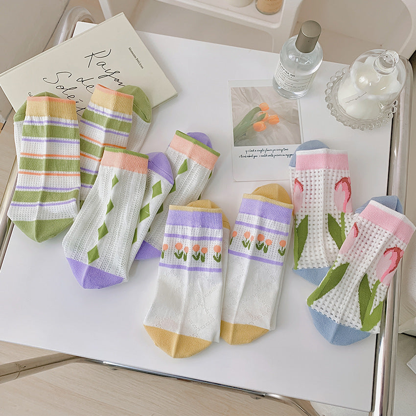 Flower Socks Women&