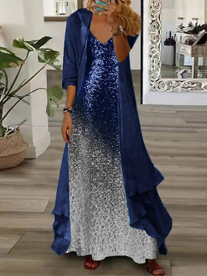 European And American Vacation Spaghetti Straps Long Skirt Indian Style Large Swing Skirt Two-piece Set Limorista