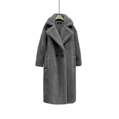 Plush Coat Ladies Long Lamb Coat Winter Limorista