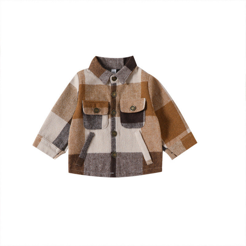 Long Sleeve Plaid Shirt With Pocket Autumn Limorista