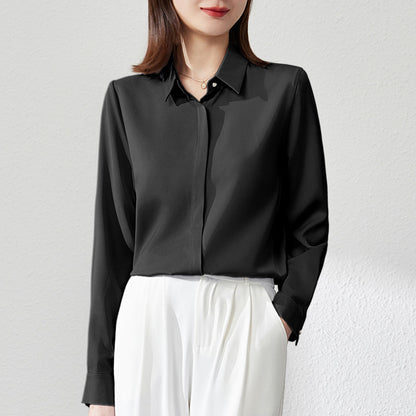 Graceful Satin Top OL Business Clothing Shirt For Women Limorista