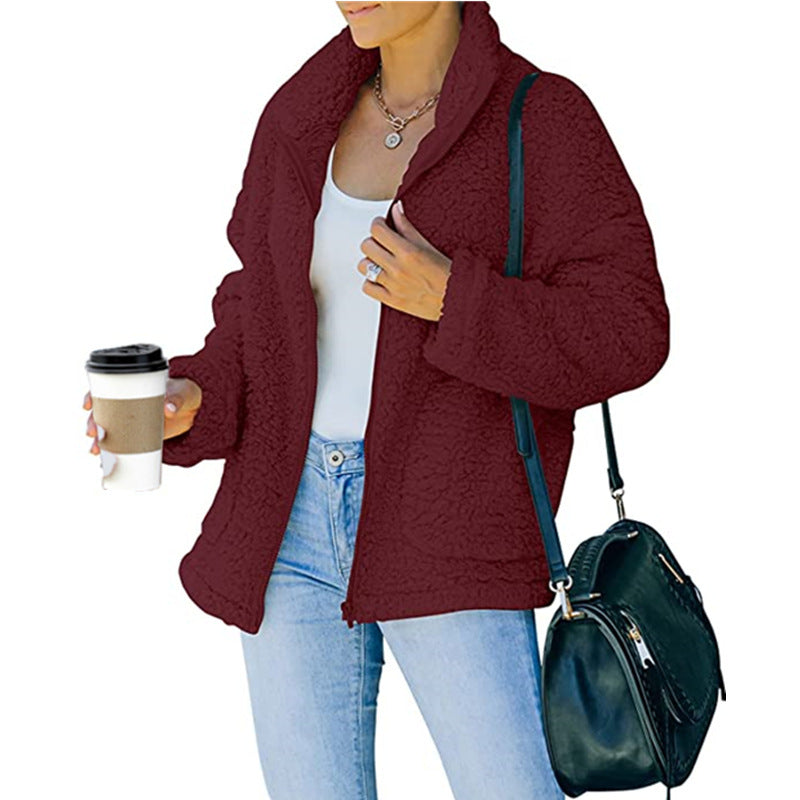 Fashionable Plush Warm Jacket Women Limorista