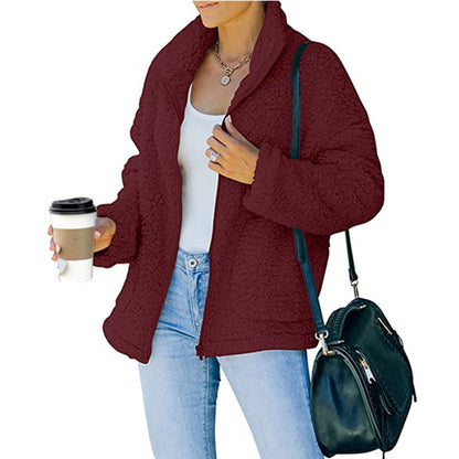 Fashionable Plush Warm Jacket Women Limorista