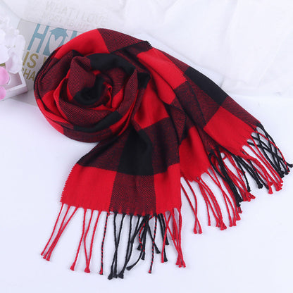 Autumn And Winter British Style Plaid Scarf Winter Limorista