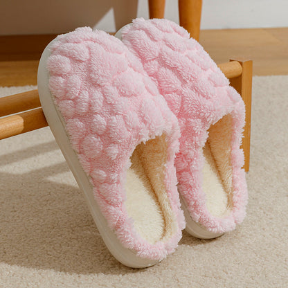 Home Fuzzy Slipper Unisex Cartoon Winter Plush Slipper Anti-Skid Soft Soled Cotton Shoes Comfy Outdoor Couple Slippers Limorista