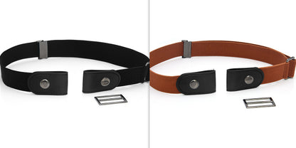 New Slim Elastic Invisible Belt Simple Lazy Belt Fat Elastic Leather Limorista