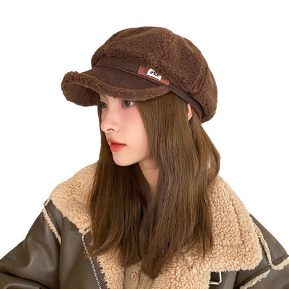 Autumn And Winter Woolen Thick Warm Peaked Cap Limorista