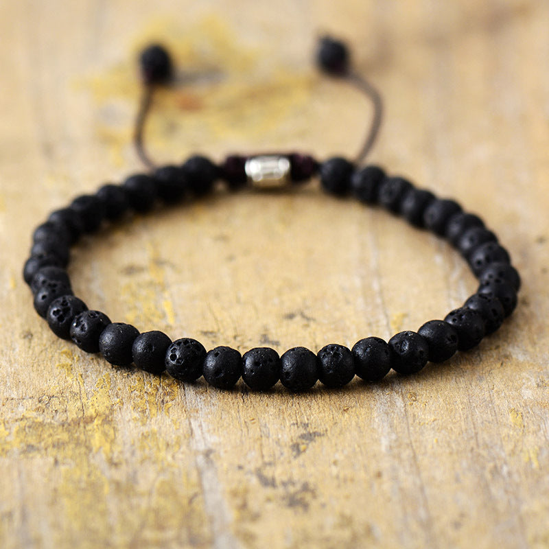 Simple Natural Stone Beaded Bracelet Limorista
