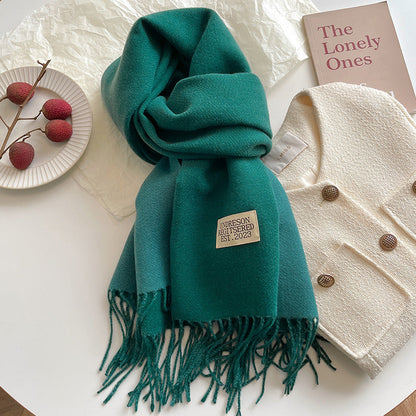 New Scarf Autumn And Winter Popular Color Matching Cashmere Scarf For Women Limorista