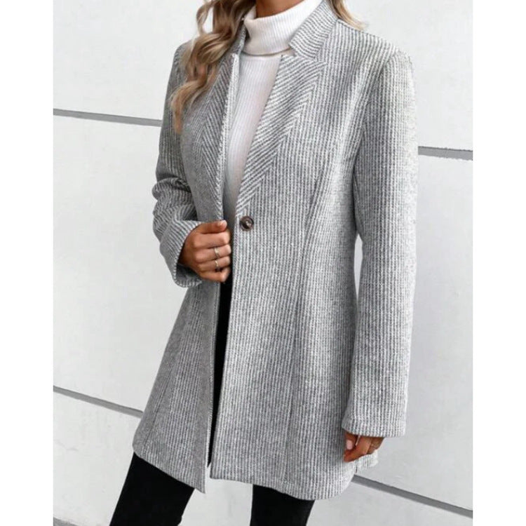 FallWinter Slim Jacquard Stitching Temperament Commute Women&