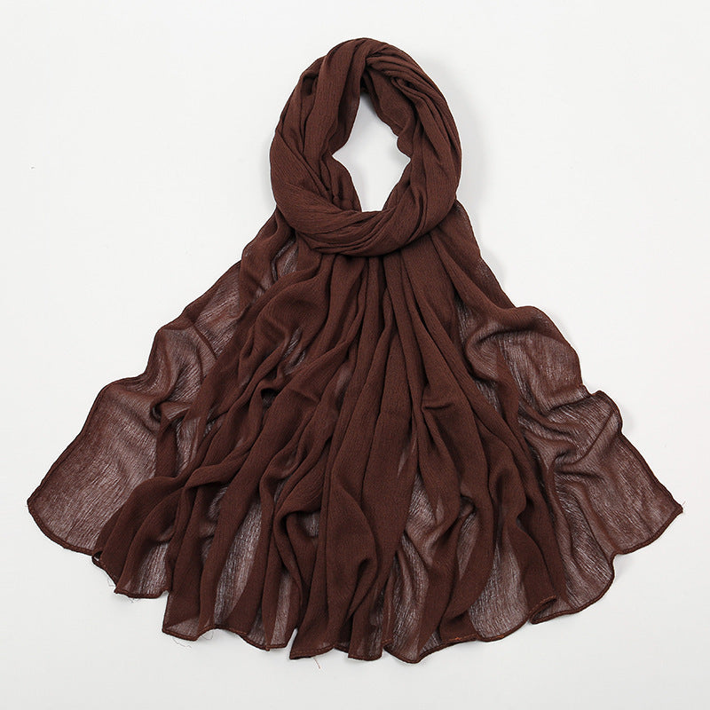 Curling Rayon Wrinkle Scarf Women&