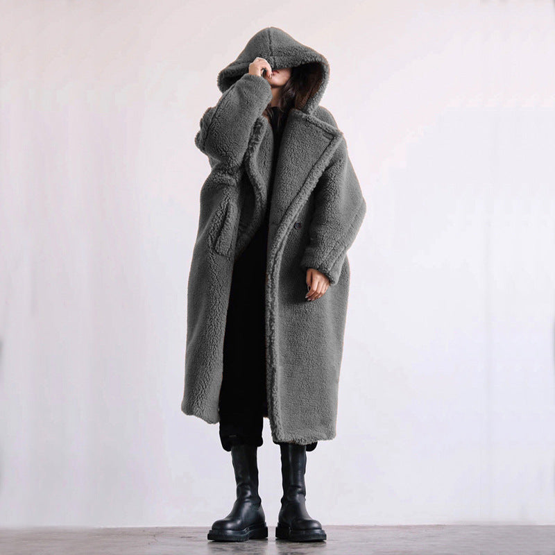 Autumn And Winter Casual Faux Fur Coat Women&