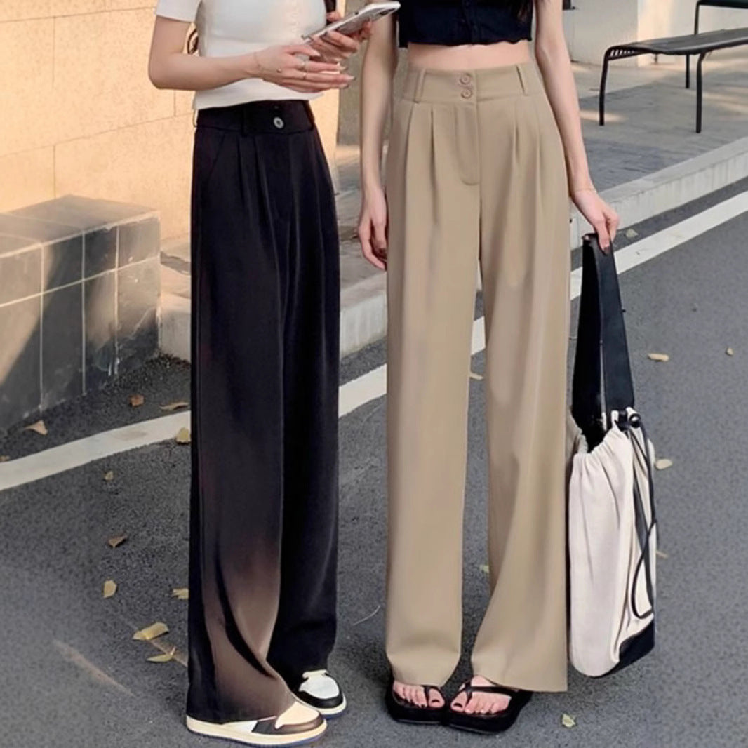 New High Waist Drooping Straight Pear Shapes Pants Limorista