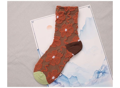 Renaissance Ethnic Floral Thigh High Socks Children Limorista