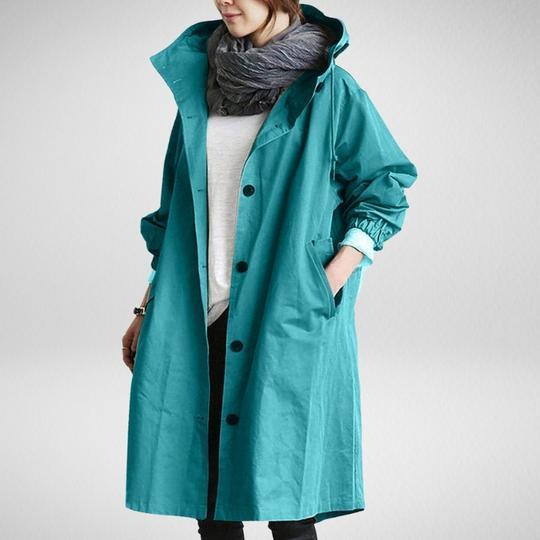 Korean Loose Solid Color British Trench Coat Limorista