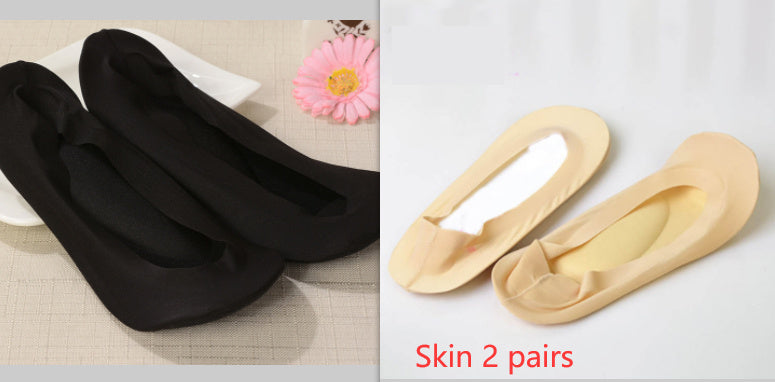 3D Arch Foot Massage Health Care Women Summer Socks Ice Silk Socks Shallow Mouth Silica Gel Invisible Slippers Feet Care Limorista