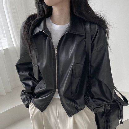 Versatile Long Sleeve Short Coat Women&