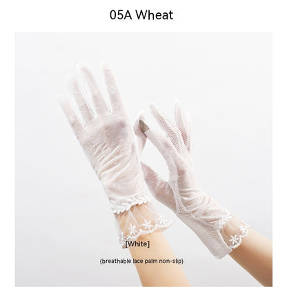 Lightweight Breathable Lace Sun Protection Gloves Limorista