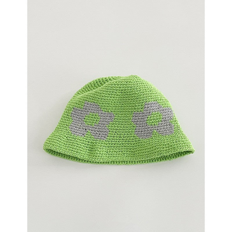Japanese-style Retro Hollow Flower Handmade Knitted Bucket Hat Women Limorista