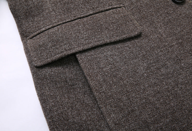 Thick Quilted Lapel Collar Men&