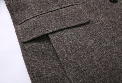 Thick Quilted Lapel Collar Men&