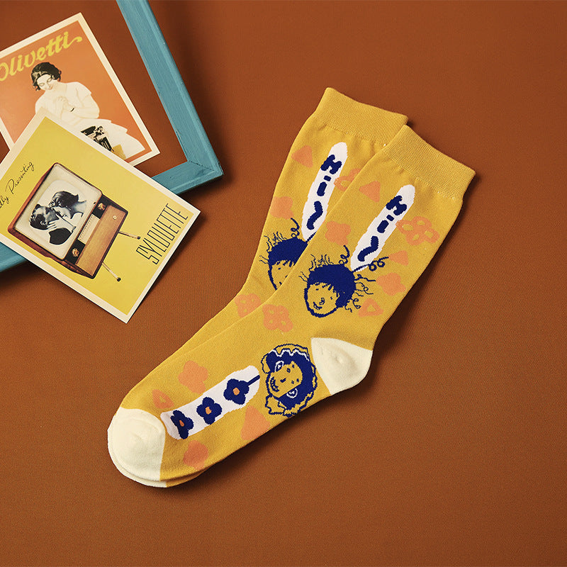 Socks Female Spring And Summer Personality Cartoon Couple Socks Limorista
