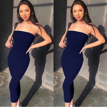 Sleeveless Wrapped Chest Long Beach Dress Women Clothing Summer Limorista