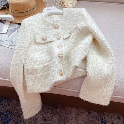 Elegant Short Socialite Classic Style Tweed Coat For Women Limorista
