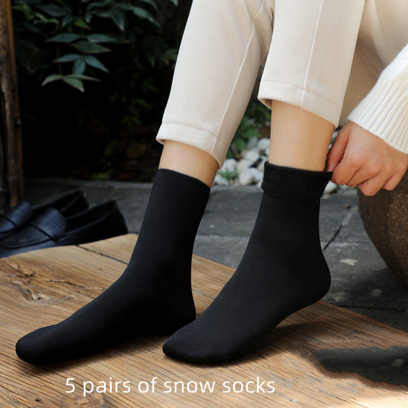 Winter Plush Thickened Warm Socks Middle Barrel Limorista