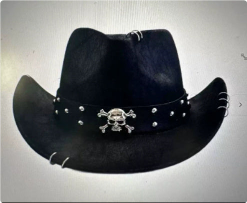 Polyester Retro Jazz Western Cowboy Hat Limorista
