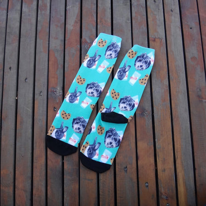 Cartoon Pet Head Face Socks Limorista
