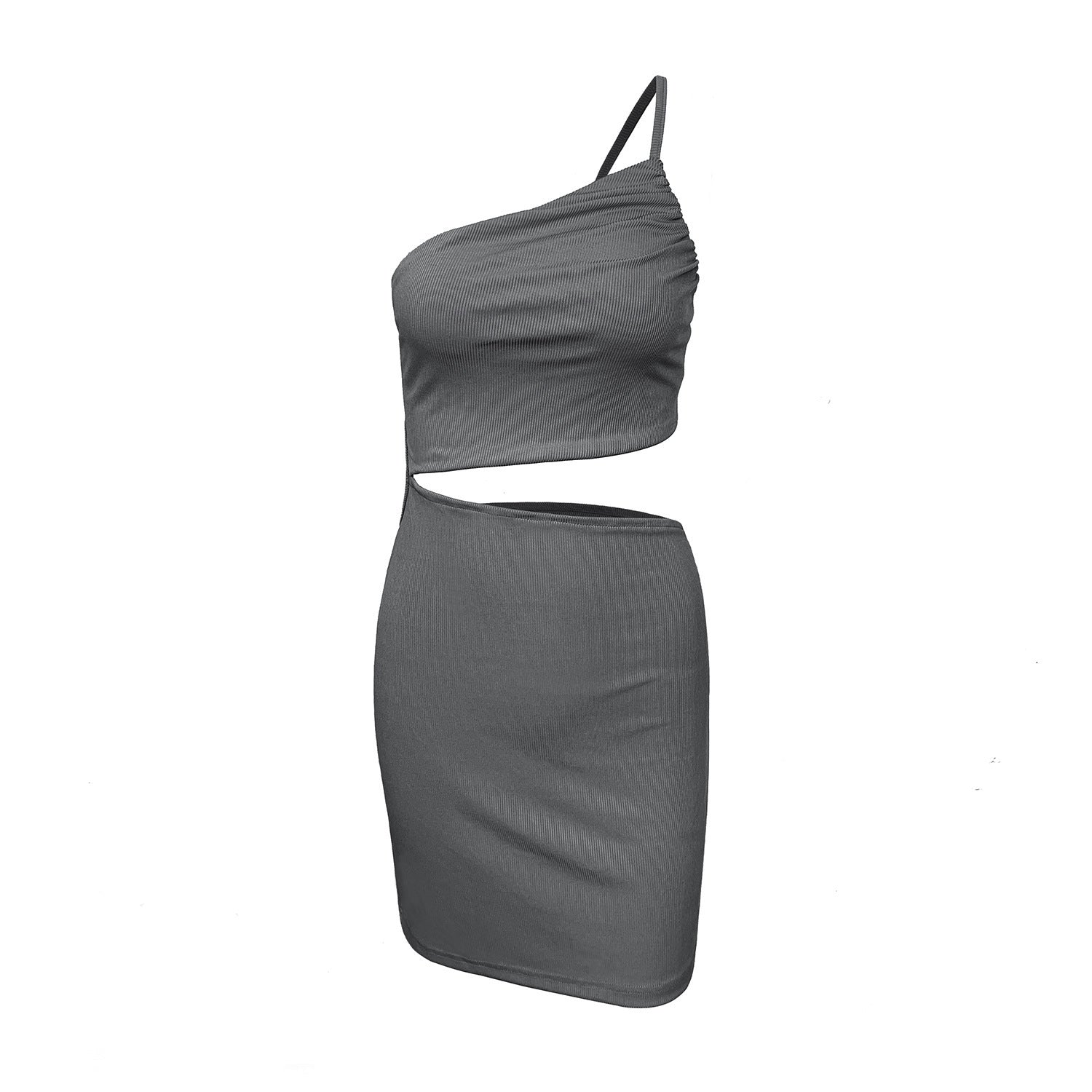 Design Sense Niche Shoulder Drawstring Dress Women Limorista