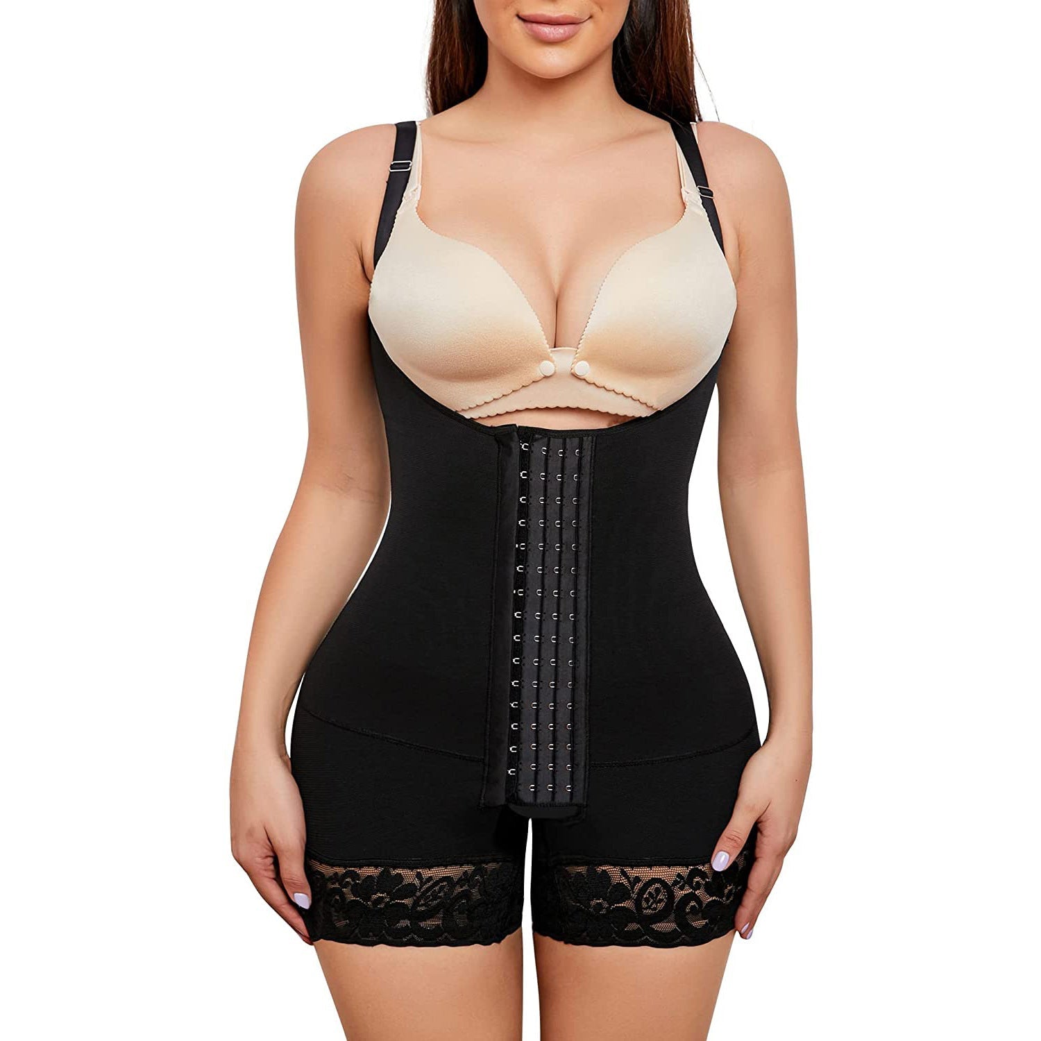 7206 Four-breasted Mesh Tummy Control Body Suit Limorista