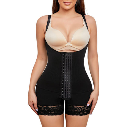 7206 Four-breasted Mesh Tummy Control Body Suit Limorista