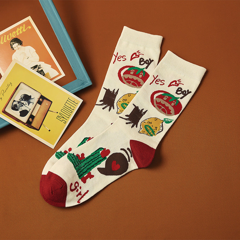 Socks Female Spring And Summer Personality Cartoon Couple Socks Limorista