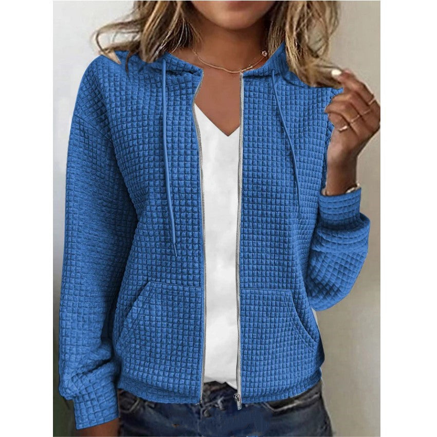 Style Hooded Cardigan Zipper Top For Women Limorista