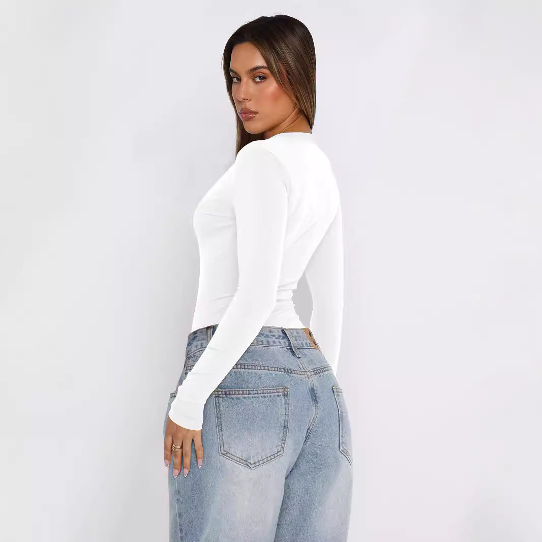 Fashionable All-match Short Long Sleeve Women Limorista