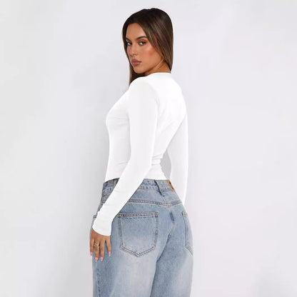 Fashionable All-match Short Long Sleeve Women Limorista