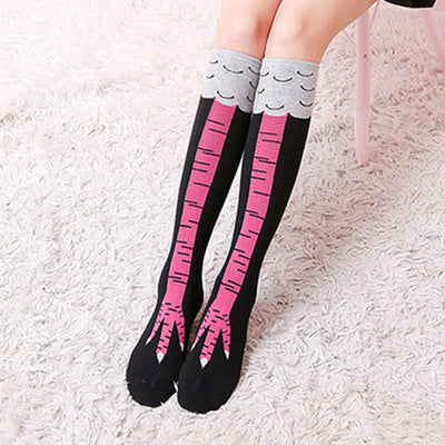 Spring And Autumn Knee Socks Funny Chicken Socks Limorista