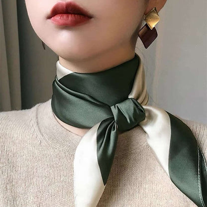 Artificial Silk Striped High-grade Korean Style Stylish Beach Arm Bag Silk Scarf Limorista