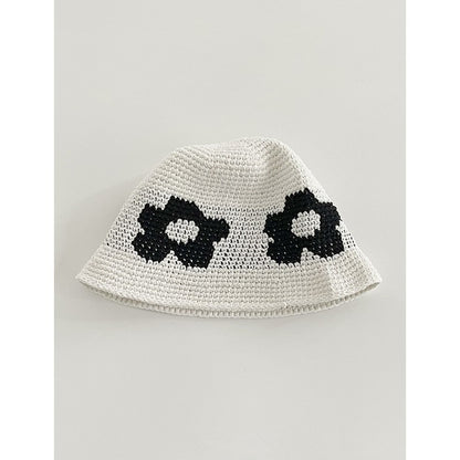 Japanese-style Retro Hollow Flower Handmade Knitted Bucket Hat Women Limorista