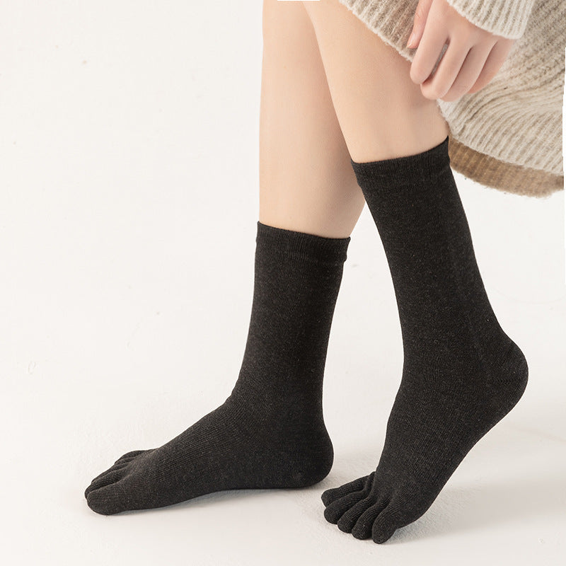Sweat Absorbing Japanese Solid Five Toe Socks Limorista